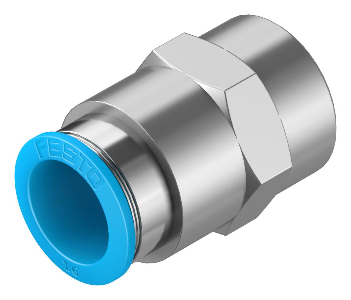 Festo Qsf-1/2-16-B Push-In Fitting, 16mm, G1/2, 25mm