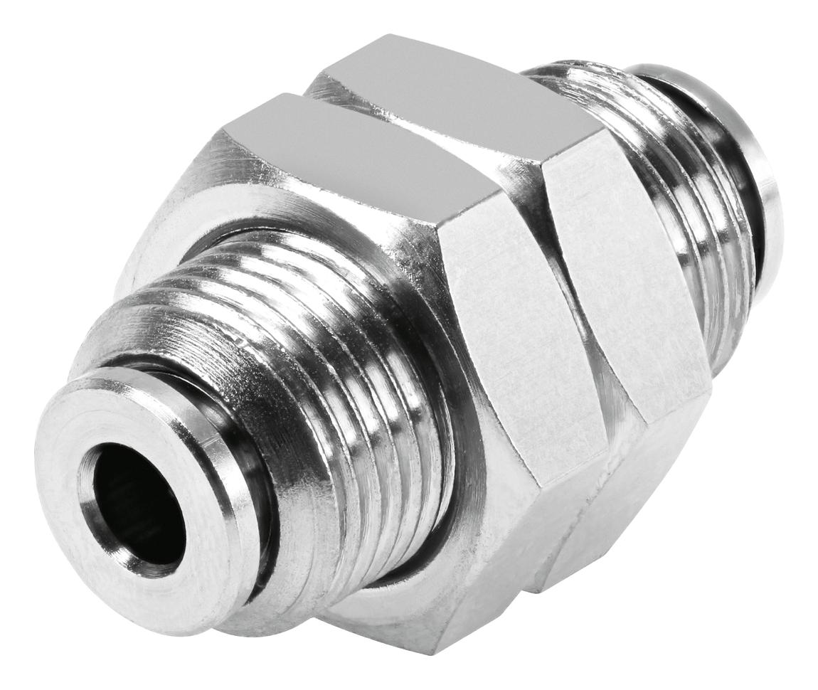 Festo Npqh-H-Q4-E-P10 Push-In Bulkhead Fitting, 4mm, M12X1