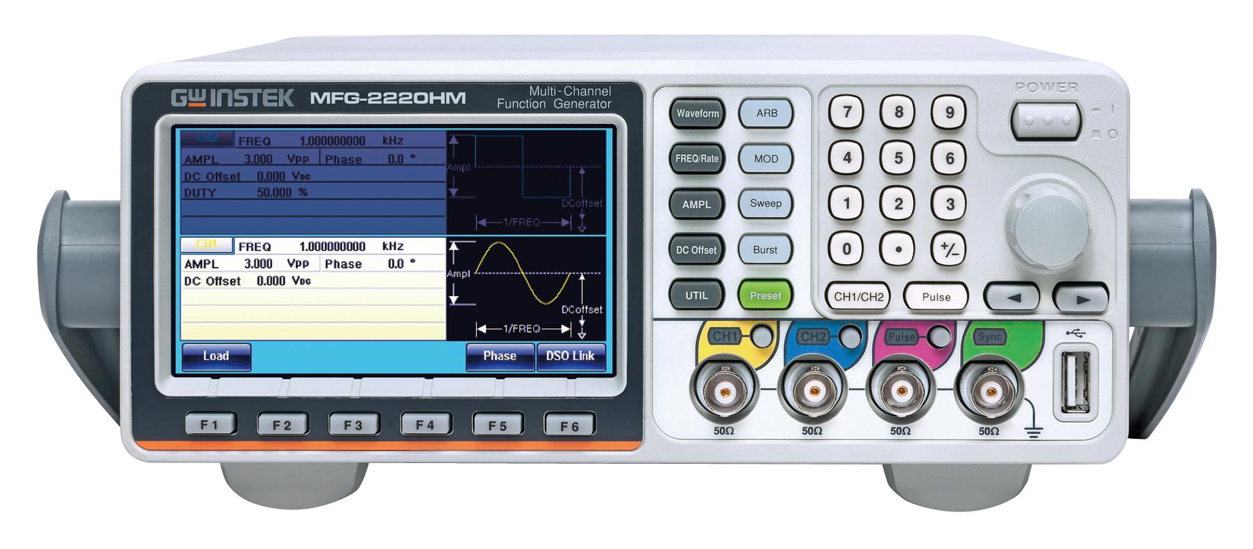 Gw Instek Mfg-2220Hm Function Generator, 2Ch, 200Mhz