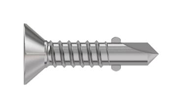 TR Fastenings 6.3 X 55 Kpstdx Z100 Winged Countersunk Head Screw, Steel, 6.3X55mm