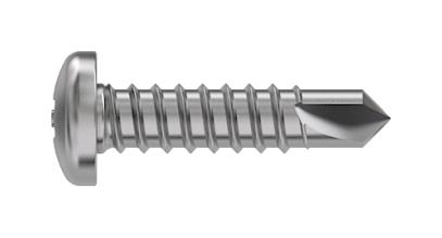 TR Fastenings 4.2 X 13 M4Stdx Z100 Pan Din7504 Pan Head Screw, Steel, 4.2X13mm