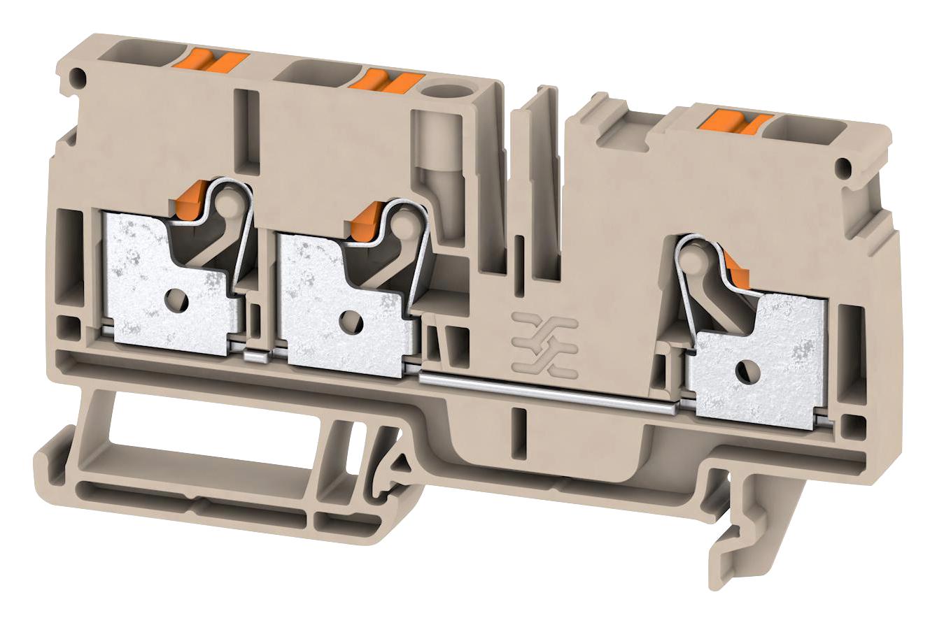 Weidmuller 1991820000 Terminal Block, Din Rail, 3Pos, 8Awg