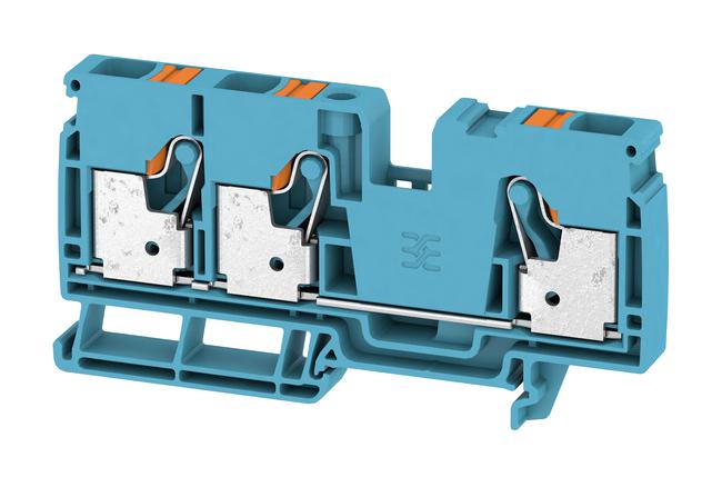 Weidmuller 2490510000 Terminal Block, Din Rail, 3Pos, 6Awg