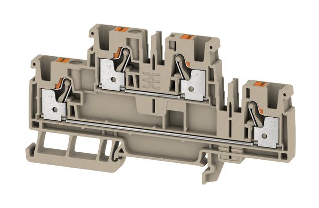 Weidmuller 2539970000 Terminal Block, Din Rail, 4Pos, 12Awg