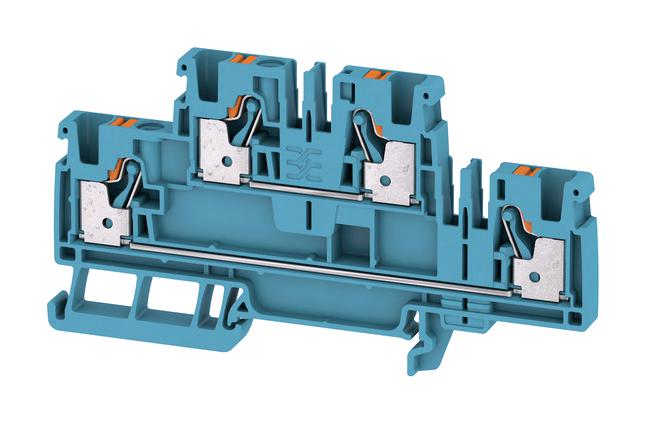 Weidmuller 2540040000 Terminal Block, Din Rail, 4Pos, 12Awg