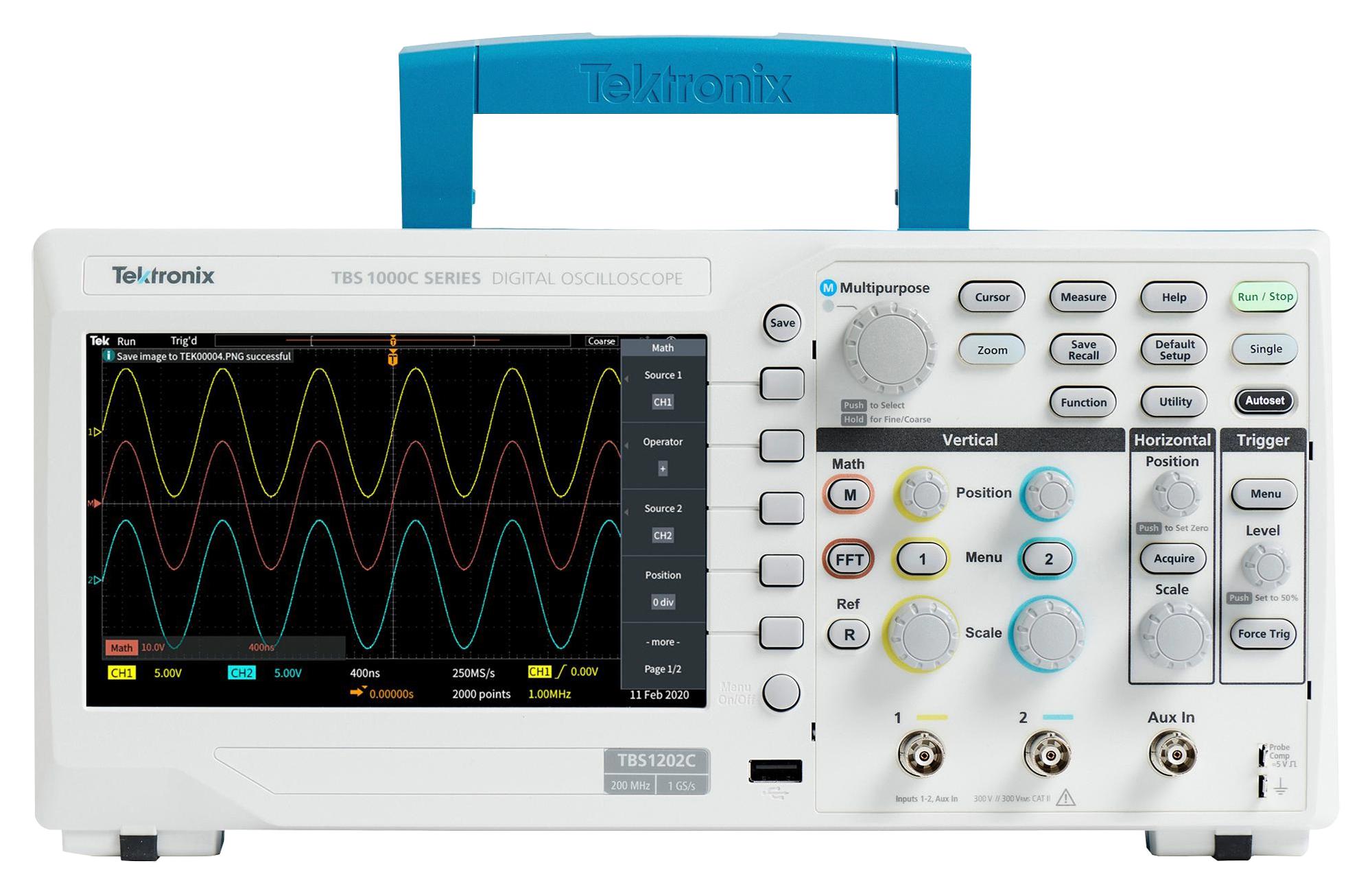 Tektronix Tbs1202C Dso, 2-Ch, 200Mhz, 1Gsps