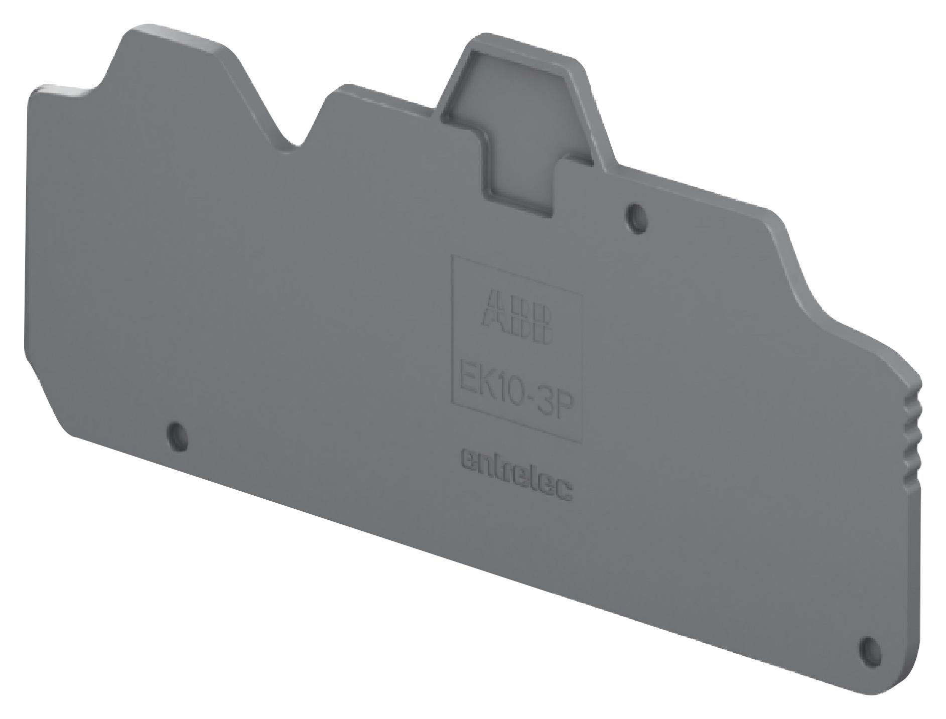 Entrelec TE Connectivity 1Snk710911R0000 End Section Cover, Grey, Terminal Block