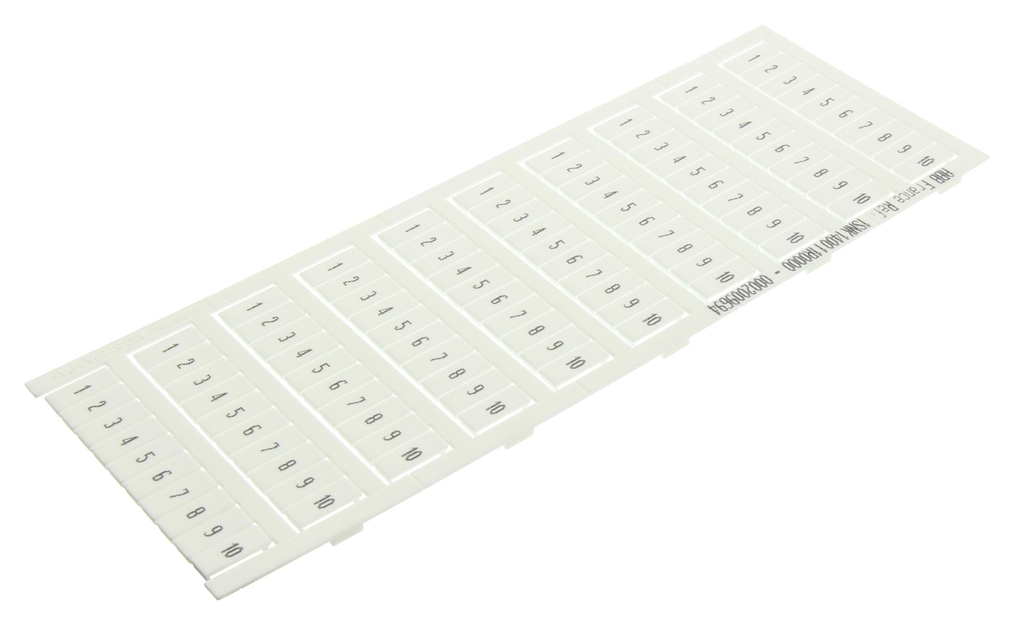 Entrelec TE Connectivity 1Snk140011R0000 Pre-Printed Marker, White, 100Pc