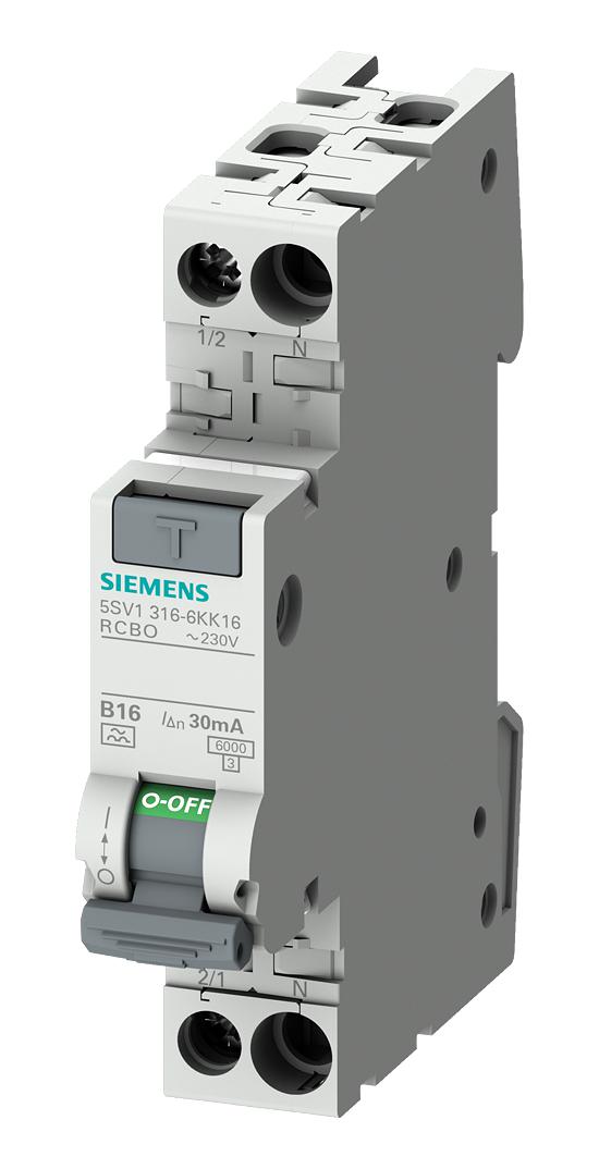 Siemens 5Sv1316-6Gv10 Rcbo, Rcd, Gfci, Afdd Circuit Breakers