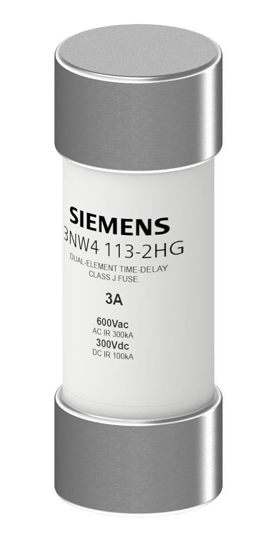 Siemens 3Nw4110-2Hg Cartridge Fuse, Time Delay, 25A, 600Vac