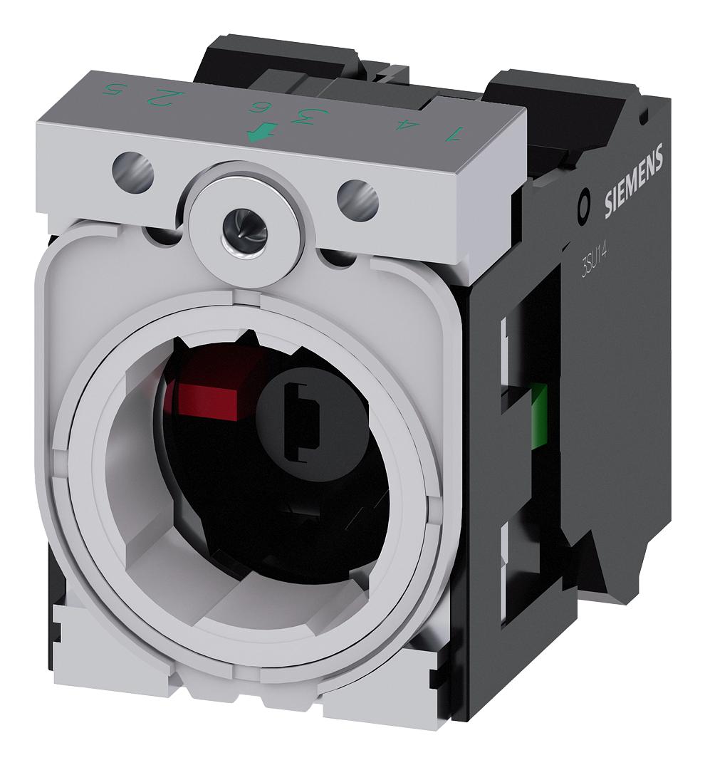 Siemens 3Su1551-1Ab40-3Ma0 Holder W/mod, 3-Way, Pb Sw/indicator Lig