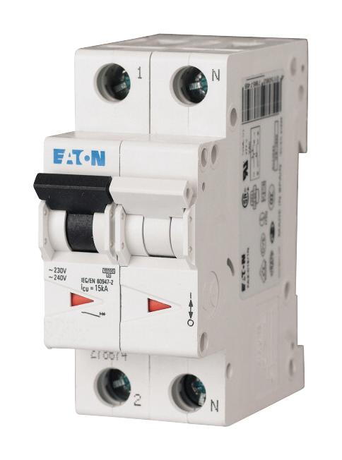 Eaton Moeller Faz6-C4/1N Miniature Ckt Breaker, 1P+N, 4A, 230Vac