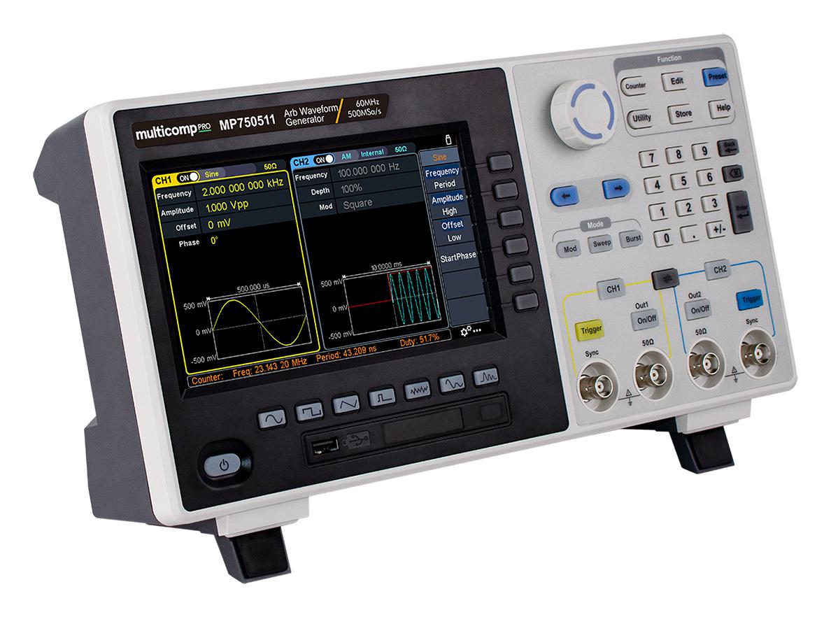 Multicomp Pro Mp750511 Waveform Generator, 2Ch, 60Mhz