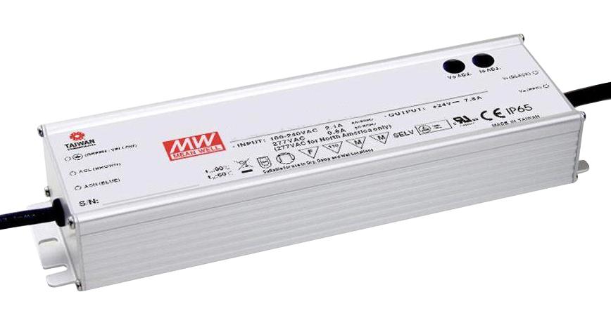 MEAN WELL Hlg-185H-15A Led Driver, Const Current/volt, 172.5W