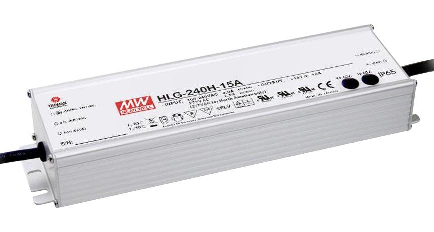 MEAN WELL Hlg-240H-20A Led Driver, Constant Current/volt, 240W