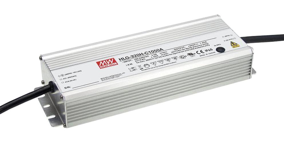 MEAN WELL Hlg-320H-C2800Da Led Driver, Constant Current, 319.2W