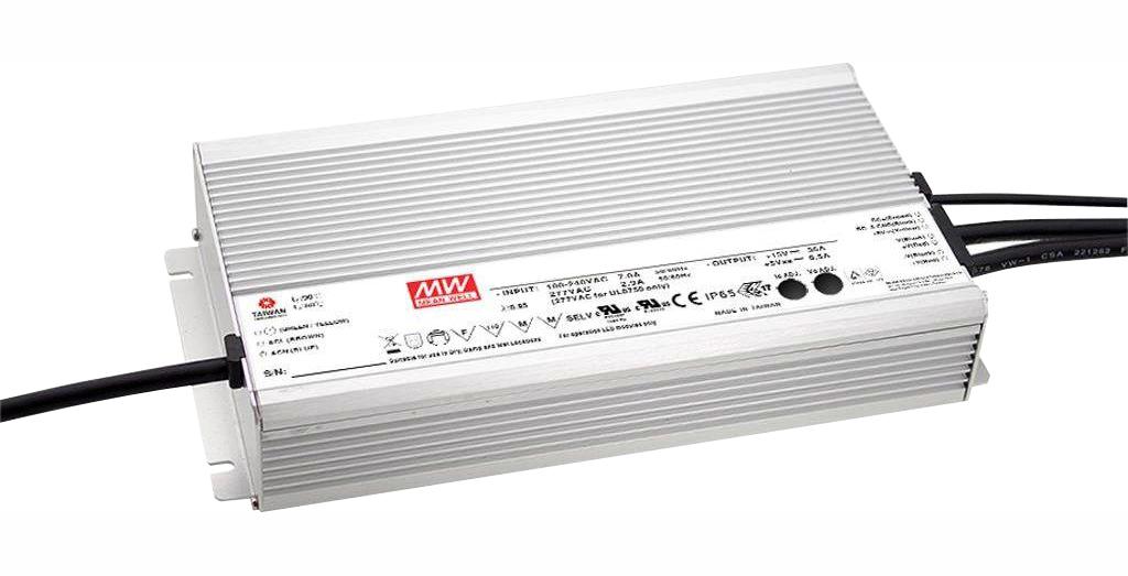 MEAN WELL Hlg-600H-42A Led Driver, Const Current/volt, 600.6W