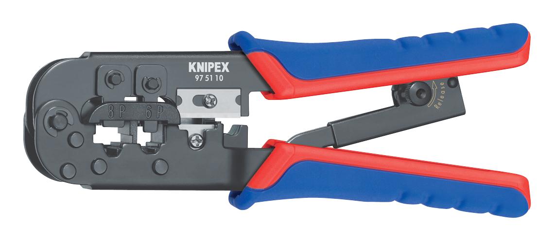 Knipex 97 51 10 Crimp Tool, For Rj11, Rj12 And Rj45