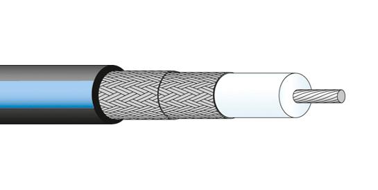 Huber+Suhner Enviroflex316d-Am Coax Cable Wire, 3.16mm, 50 Ohm, 1M