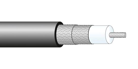 Huber+Suhner Enviroflexb214 Coax Cable Wire, 10.8mm, 50 Ohm, 1M