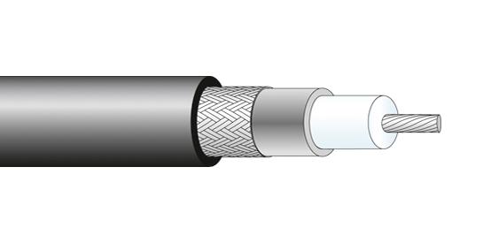 Huber+Suhner G01130ht-03 Coax Cable Wire, 2.8mm, 50 Ohm, 1M