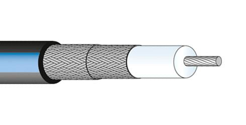 Huber+Suhner Enviroflex316d Coax Cable Wire, 3.16mm, 50 Ohm, 1M