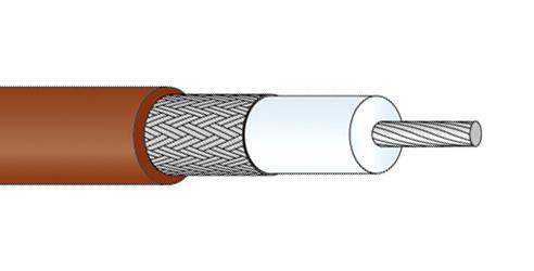 Huber+Suhner Rg316/u Coax Cable Wire, 2.5mm, 50 Ohm, 1M