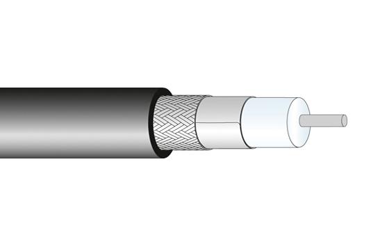 Huber+Suhner Spuma400 Coax Cable Wire, 10.25mm, 50 Ohm, 1M