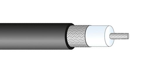 Huber+Suhner Rg174/u Coax Cable Wire, 2.55mm, 50 Ohm, 1M