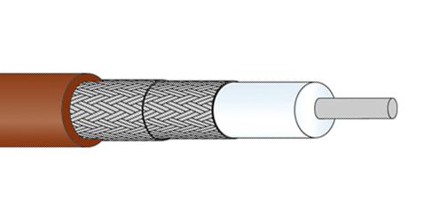 Huber+Suhner Rg142b/u Coax Cable Wire, 4.95mm, 50 Ohm, 1M