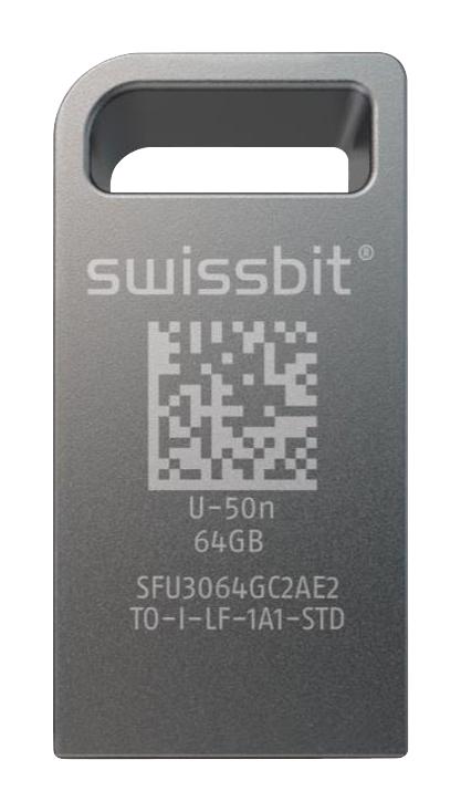 Swissbit Sfu3064Gc2Ae2To-I-Lf-1A1-Std Usb Flash Drive, Usb 3.1, 64Gb, Mlc