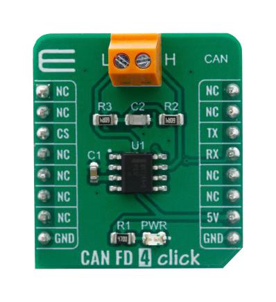 MikroElektronika Mikroe-4107 Click Board, Can/can Fd, Uart, 5V