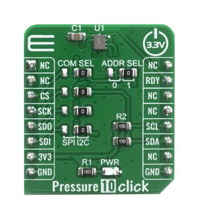 MikroElektronika Mikroe-4142 Click Brd, Pressure, Gpio/i2C/spi, 3.3V