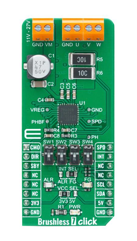 MikroElektronika Mikroe-4182 Click Brd, Brushless Motor, Gpio/i2C/pwm