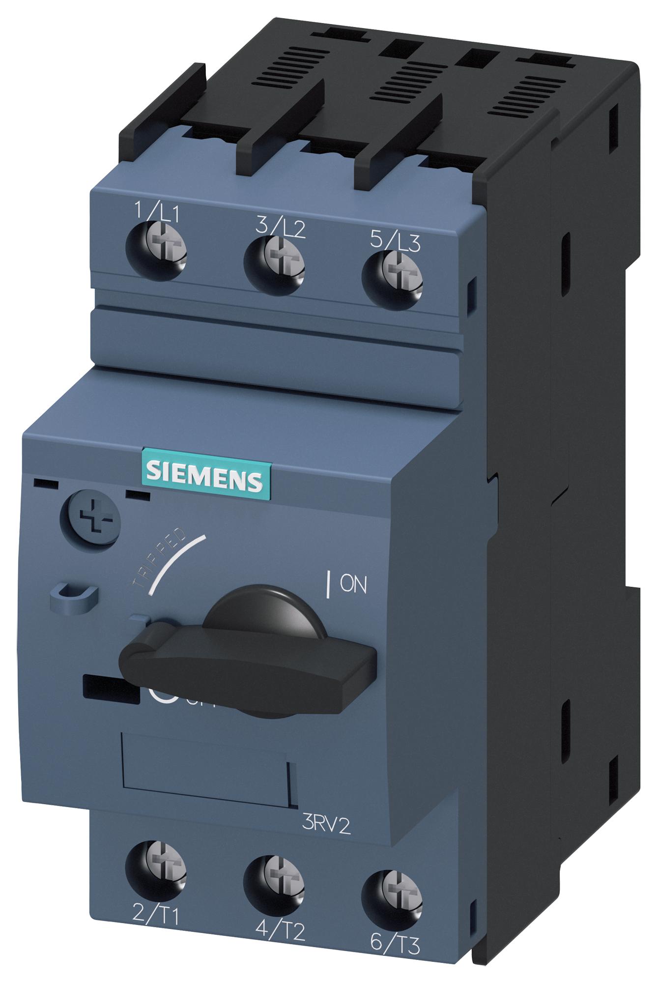 Siemens 3Rv20111Ga10 Thermal Mag Ckt Breaker, 3P, 6.3A, 690V