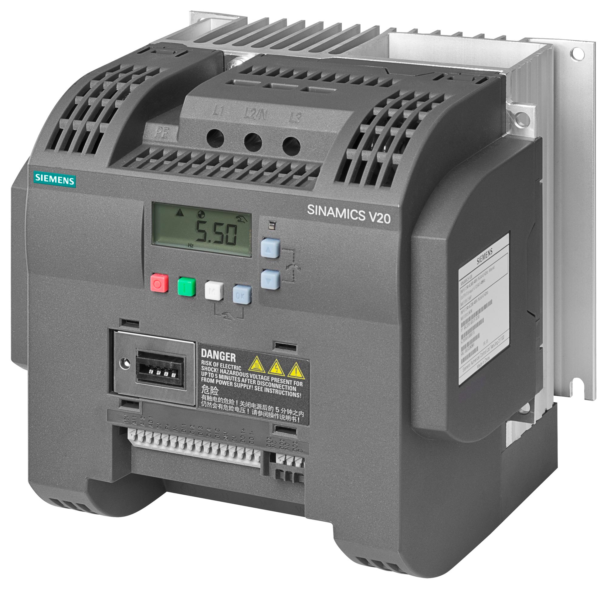 Siemens 6Sl32105Be255Cv0 Ac Motor Speed Controller, 3Ph, 380-480V