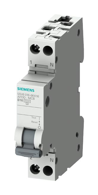 Siemens 5Sv6016-6Kk10 Afdd Mcb, 2P, 10A, 230Vac