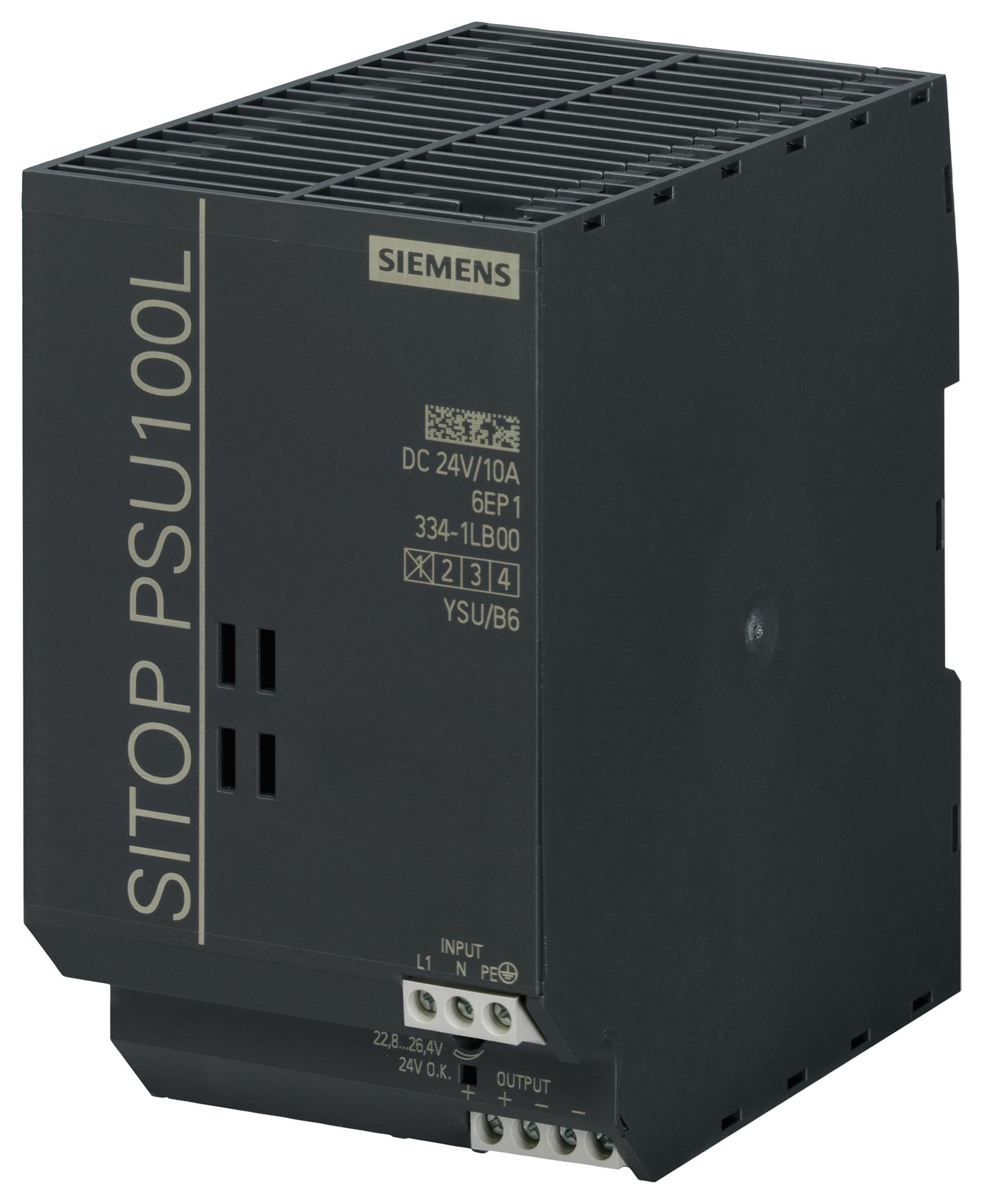 Siemens 6Ep1334-1Lb00 Power Supply, Ac-Dc, 24V, 10A