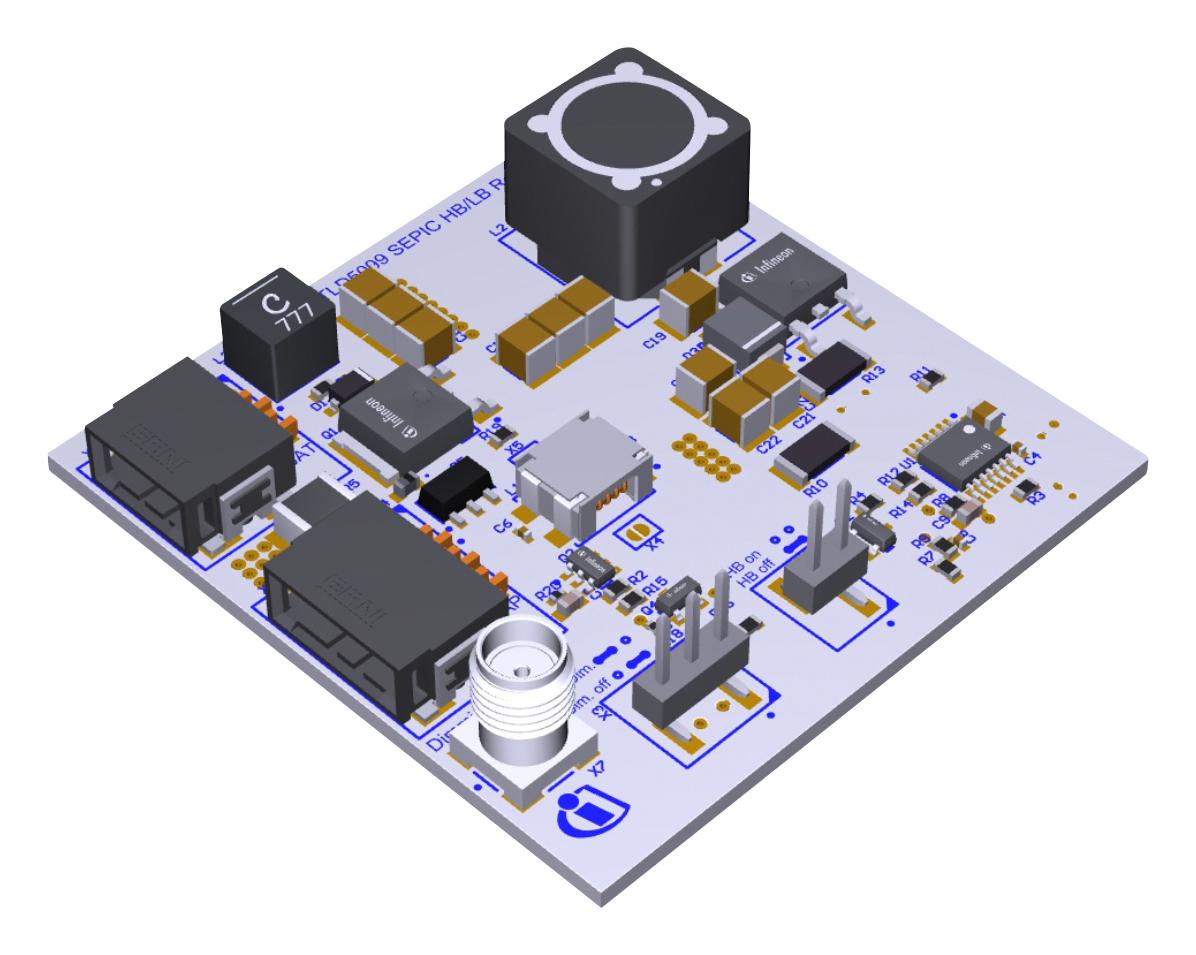 Infineon Ledfronthblbreftobo1 Ref Board, Automotive Front Light Led