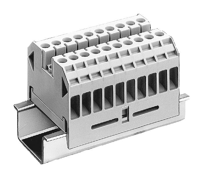 Siemens 8Wa1011-0Dg22 Terminal Block, Din Rail, 20Pos, 4mm2