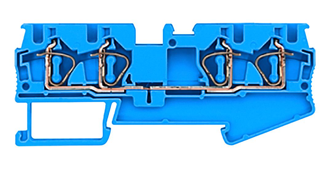 Siemens 8Wh2004-0Ag01 Dinrail Terminal Block, 4Way, 10Awg, Blu