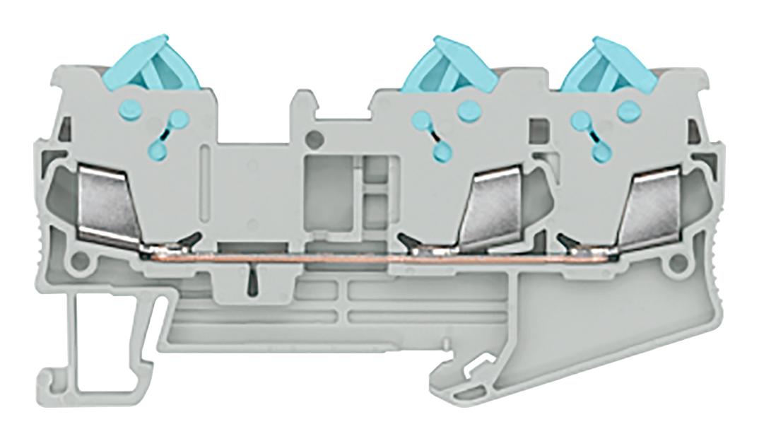 Siemens 8Wh3003-0Ae01 Dinrail Terminal Block, 3Way, 16Awg, Blu