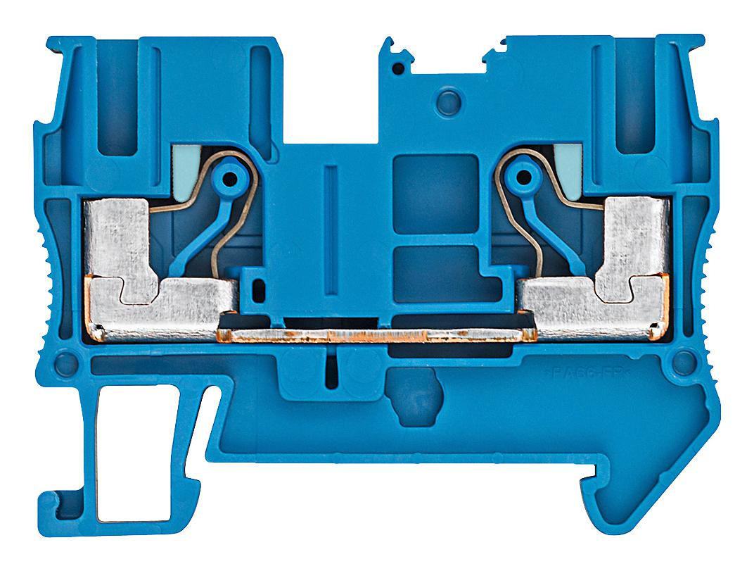 Siemens 8Wh6000-0Ah01 Dinrail Terminal Block, 2Way, 8Awg, Blu