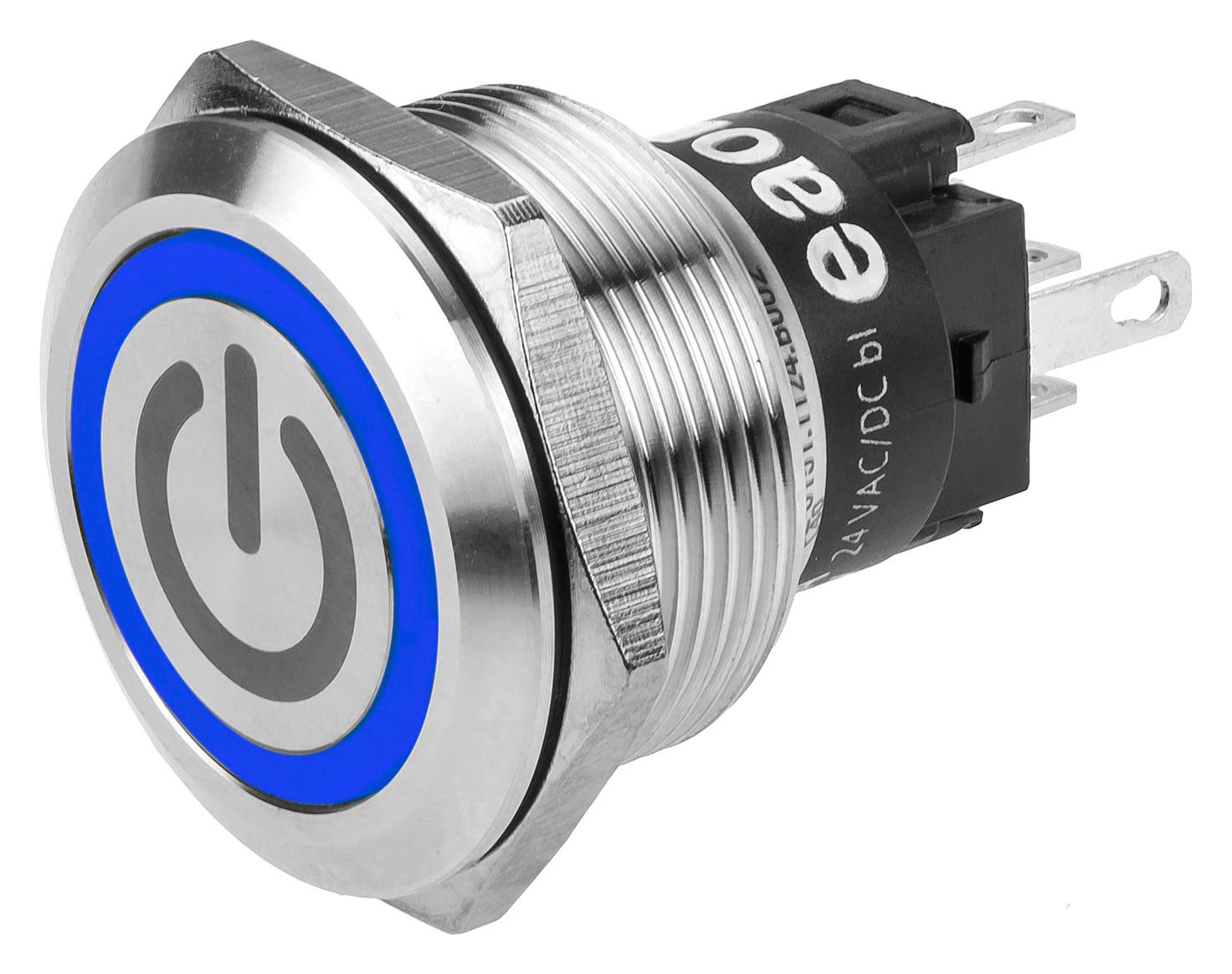 EAO 82-6151.2123.b002 Anti Vandal Sw, Spdt, 3A/240V, 22mm, Blu