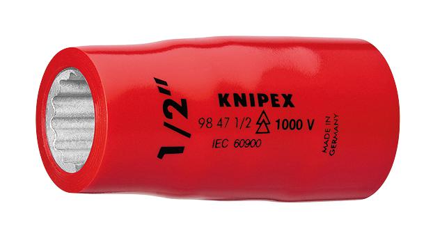 Knipex 98 47 11/16 Socket, 12 Point, 11/16, 1/2 Drive