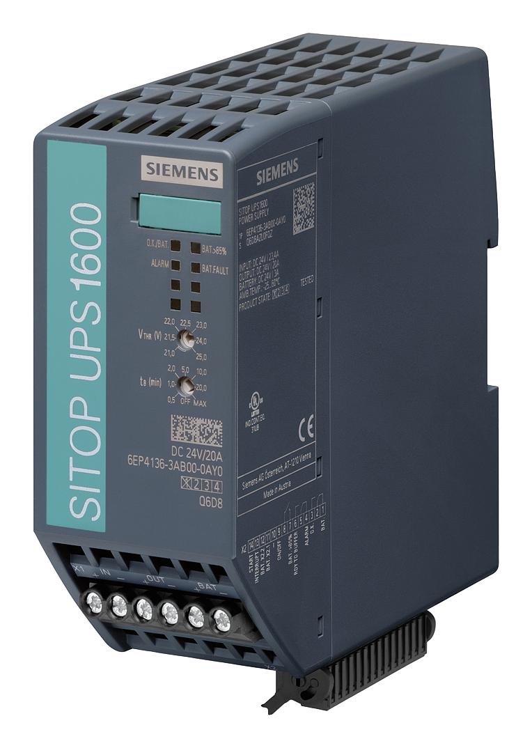 Siemens 6Ep4136-3Ab00-0Ay0 Ups Module, 24Vdc, 480W