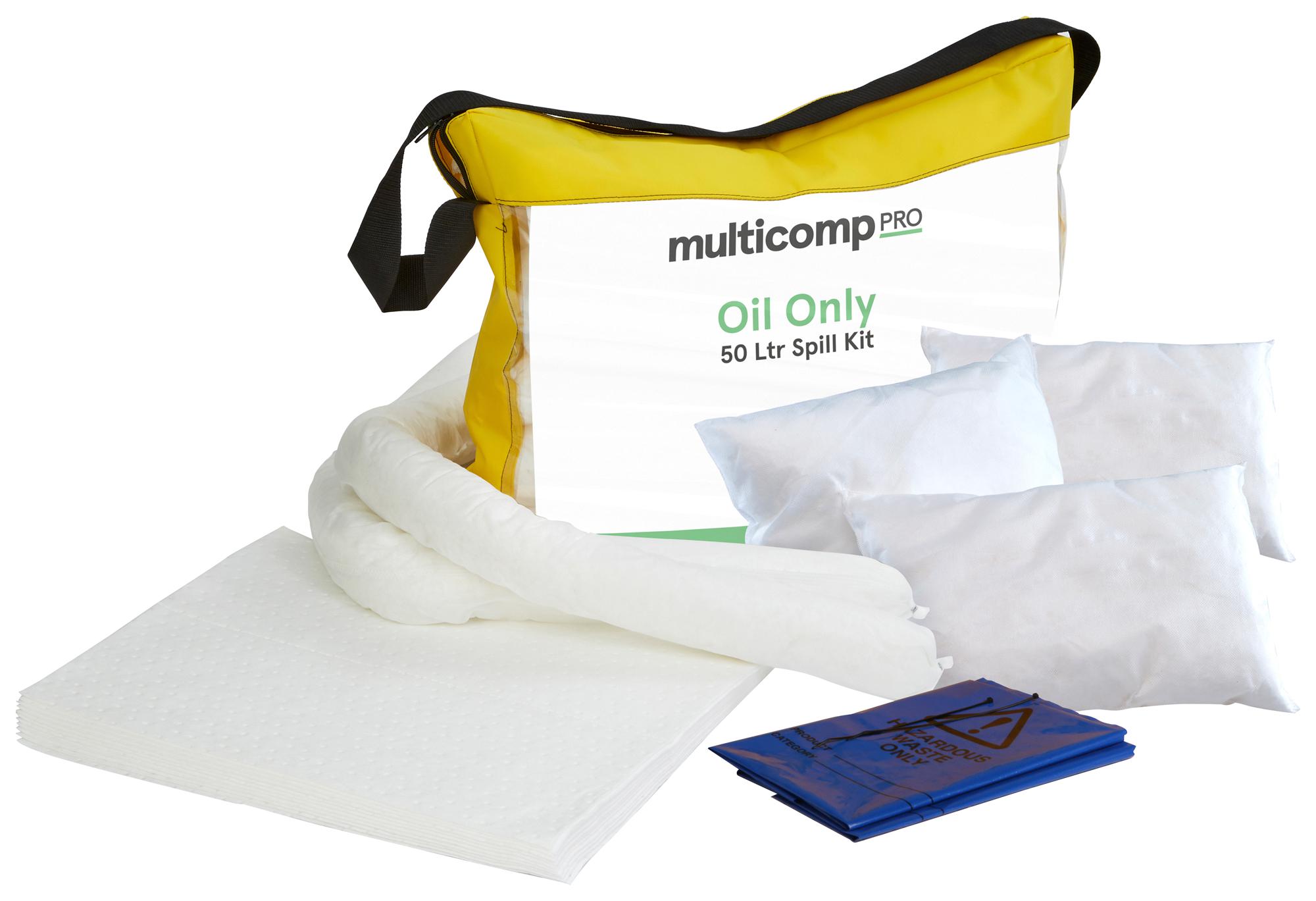 Multicomp Pro Mp005322 Sorbent, Oil Only Spill Kit, 50L