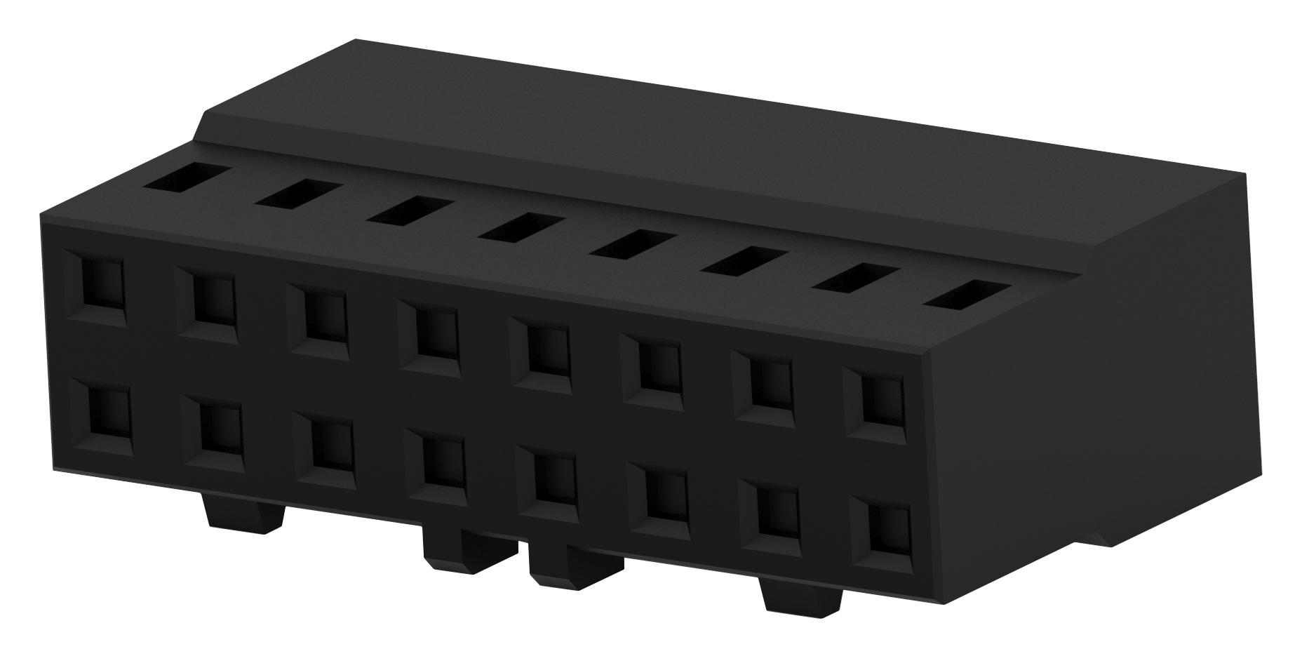 Te Connectivity 2mm-Rcd-D08-Bx Connector Housing, Rcpt, 16Pos