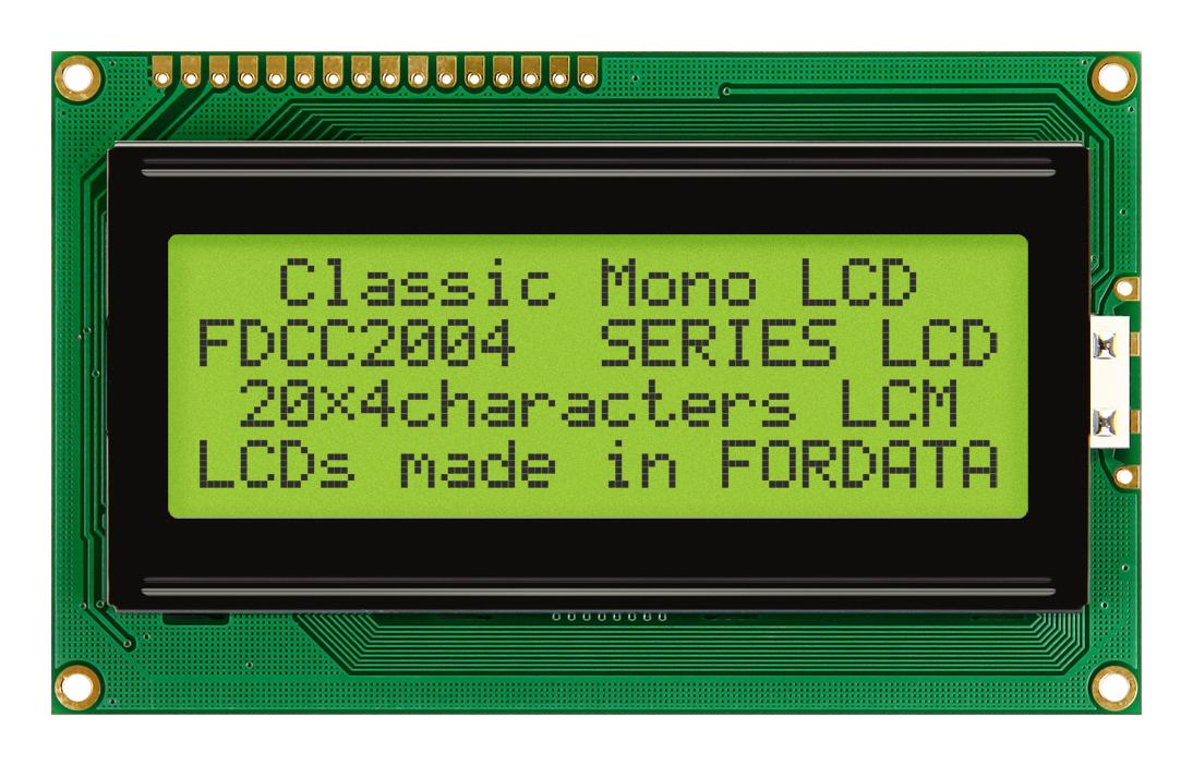 Fordata Fc2004B01-Fhyybw-51Se Lcd Display, Cob, Transflective, Stn