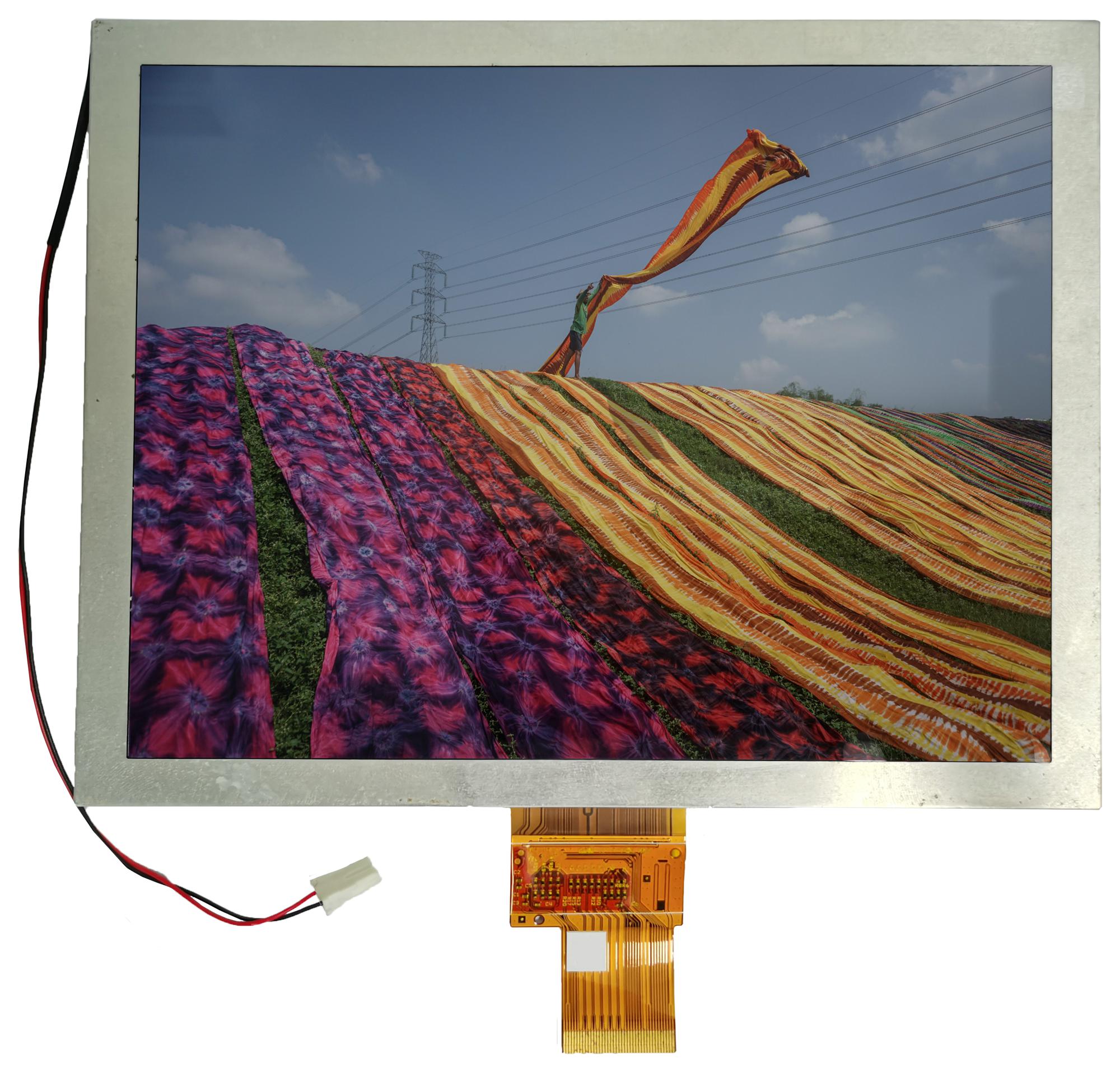 Midas Displays Mdt0800B1Ih-Lvds Lcd Tft Module, 8, 1024 X 768P, Lvds